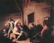 OSTADE, Adriaen Jansz. van Carousing Peasants in a Tavern Spain oil painting artist